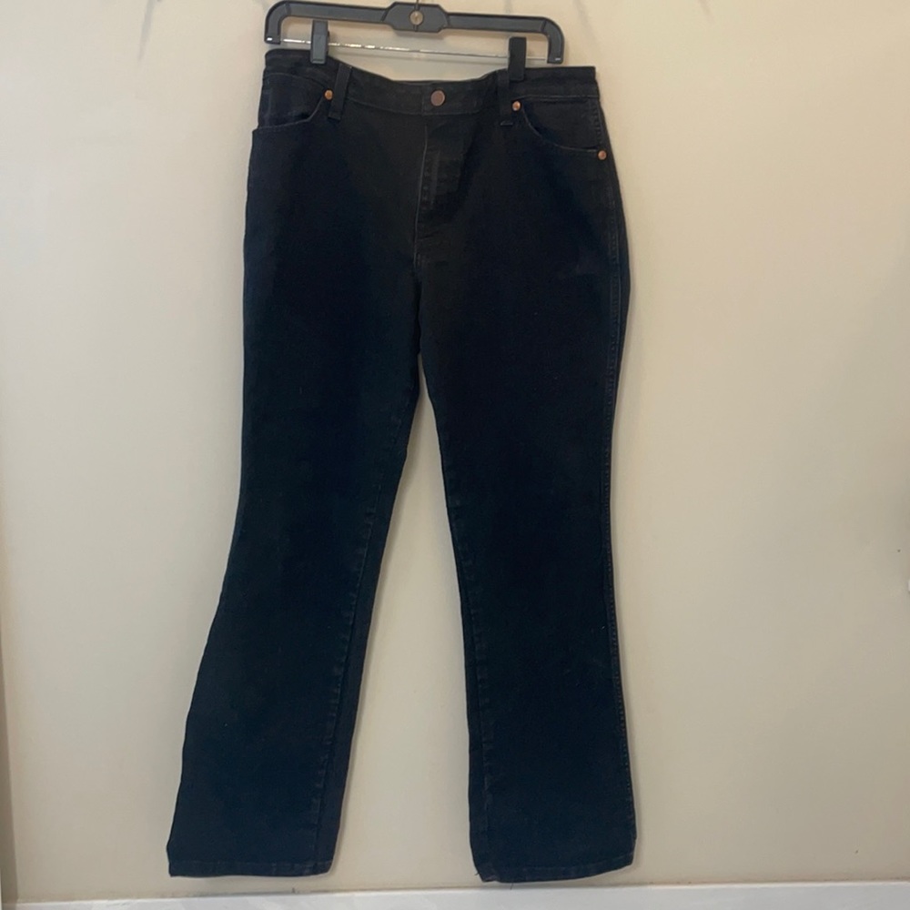 Wrangler with ModCloth black flare jeans size 14